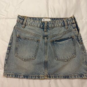 Zara Light Blue Denim Mini Skirt